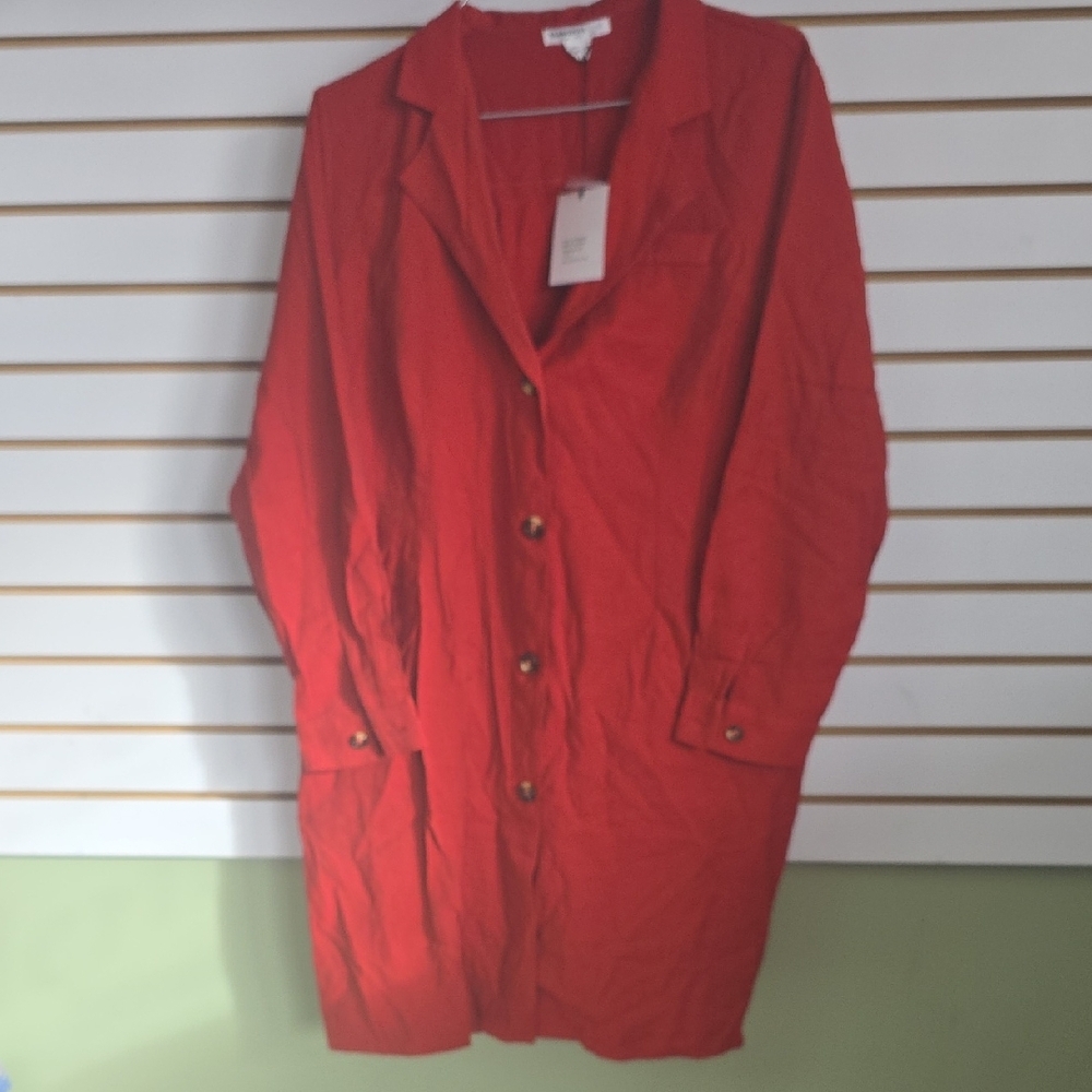 Button Up Shift Jacket Dress 16